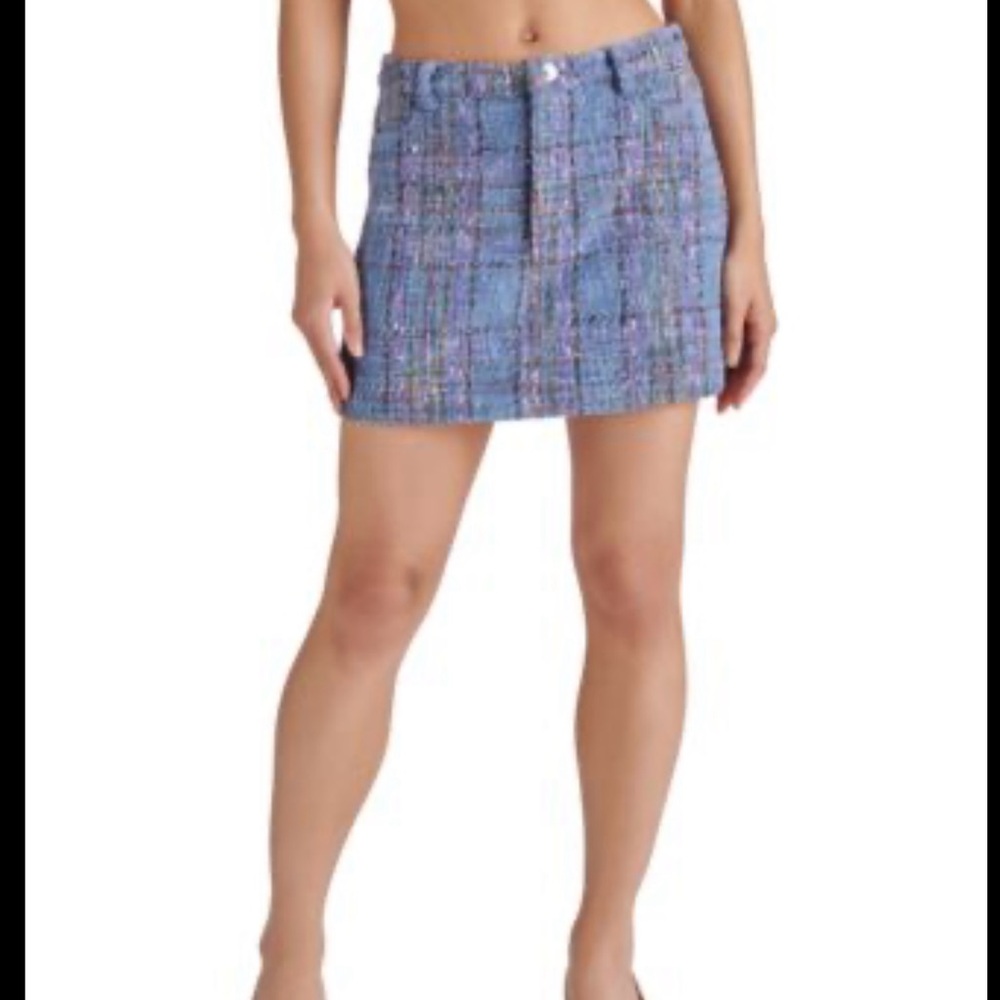 Steve Madden Multicolor Tweed Mini Skirt
